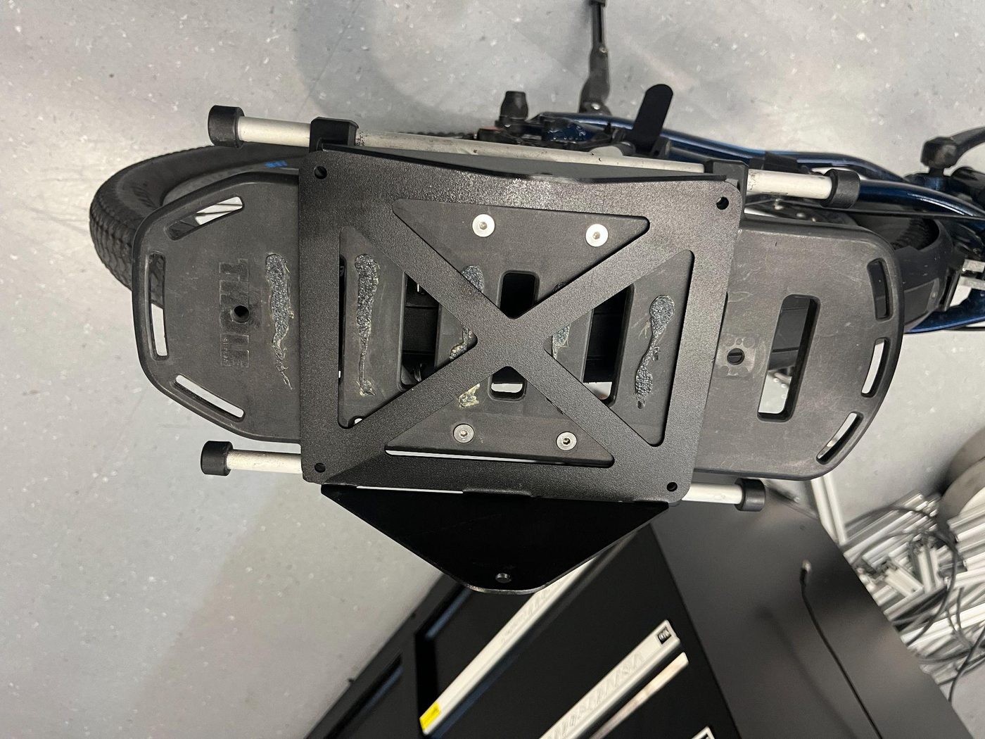 The 4 bolt holes on the outside of the frame